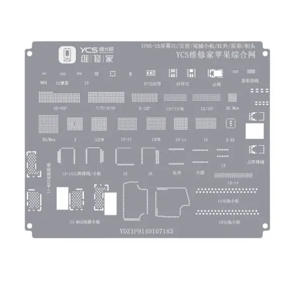 YCS Stencil componentes serie 6s al 15
