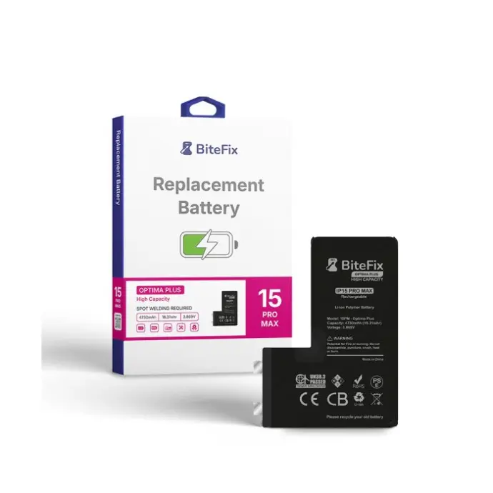BATERIA BITEFIX IPHONE OPTIMA PLUS SIN FLEX BMS IPHONE 15 PRO MAX