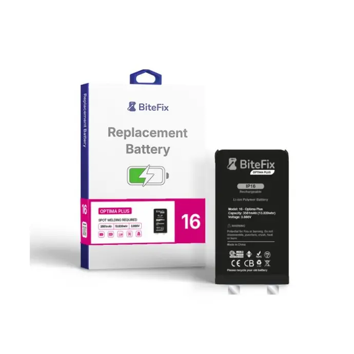 BATERIA BITEFIX IPHONE OPTIMA PLUS SIN FLEX BMS IPHONE 16