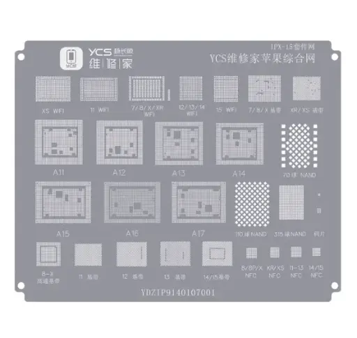 YCS stencil componente serie x al 15